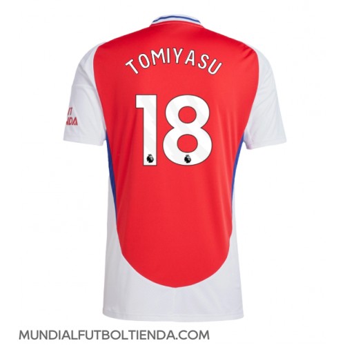 Camiseta Arsenal Takehiro Tomiyasu #18 Primera Equipación Replica 2024-25 mangas cortas